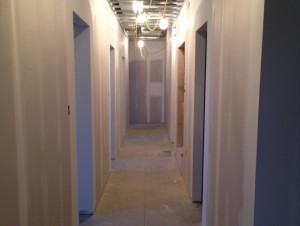 Mudding / Taping Hallway